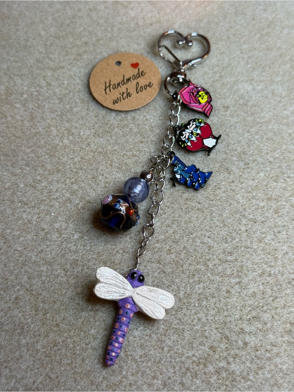 Characters of Wonderland Charm Keychain/ Bag Charm- NWT Handmade